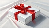 red gift box with ribbon