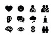 © Svitlana - Empathy Icon Collection. Empathy. Solid icon set of Empathy: hea