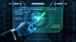 © Anusa - Secure digital transaction verification process in a data center futuristic technology interface cybersecurity environment close-up viewpoint