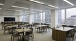 © Studio - Modern Corporate Office Cafeteria with City Views, Featuring Contemporary Wooden Furniture, Integrated Lighting, and a Spacious, Bright Design.