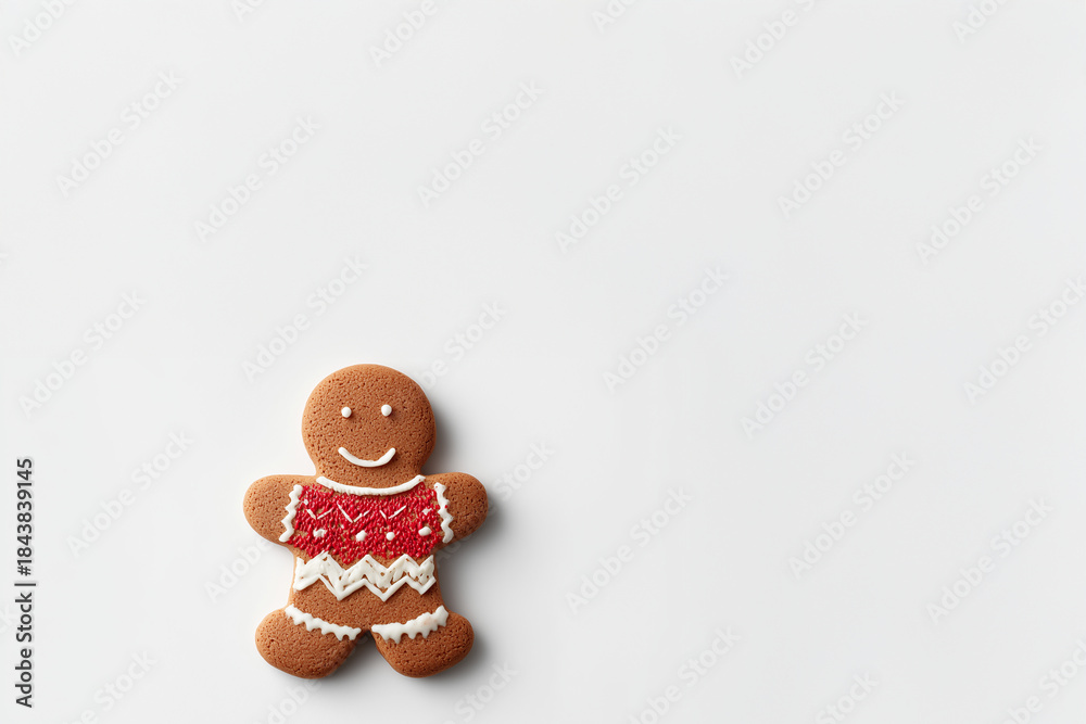 Fotografie Bonhomme en pain d’épices gingerbread décoré de glaçage ...