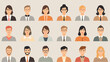 © Septian - Diverse Collection of Flat Design Avatars Representing Various Individuals for Digital Profiles and User Interface Designs