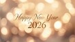 © Halim Karya Art - happy new year 2026 text with Elegant Bokeh