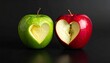 © Mohsin - Two apples trade hearts in silence—connection shaped in color, contrast, and quiet devotion.