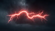 © The Origin 33 - Dramatic red lightning in dark storm sky creates powerful energy flash. This ominous and dangerous weather phenomena makes strong abstract background concept