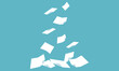© みつば 328 - A simple illustration of lots of white paper fluttering down from top to bottom