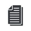 © FryArt - Two Document Paper Stack Icon Data File Arrangement Information Simple Form Graphic Sheet Page Contract Record Black isolated