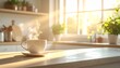 © Wolves - Authentic morning coffee at home, handheld candid, soft daylight through window,copy space on countertop, natural skin tones, subtle film grain, brand-safe kitchen,UGC vibe but premium, stock-ready