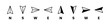© Taslima - Direction compass icon set, north, south, east, west sign, direction outline and solid symbol, vector illustration.