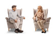 © Ljupco Smokovski - Mature couple sitting in armchairs and talking