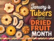 © Hriday - Dried fruit and tubers illustration for january is tubers and dried fruit month celebration