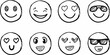 © Ruhidas - A collection of hand drawn smiley faces with various expressions and styles