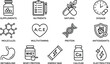 © razia - Nutrition icon set, supplements, vitamins, protein, dosage, metabolism, antioxidants, health care, black vector, wellness, molecular, energy
