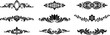 © Masud Crafts - Set of black ornate design elements and floral patterns isolated on