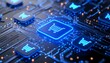 © Rosdiana - Futuristic Ecommerce Shopping Cart Icon on Digital Circuit Board