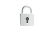 © Adnan - A white, 3D-rendered padlock icon against a black background, representing security