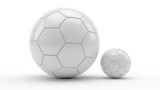 Two soccer balls of different sizes