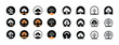 © Влада Яковенко - Collection of various tree icons in black and orange