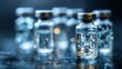 © vetrana - Innovative transparent peptide molecules in vials demonstrate biotechnology for advanced anti aging skincare solutions