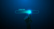 © My Pet Cat Rimu - Search Interface with Futuristic Glow Technology Background for AI, machine learning, data search, automation, digital assistants, and modern technology innovation.