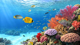 Vibrant tropical coral reef