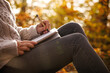 © encierro - Woman writing diary outdoors. Closeup female hand with pen and notebook. Meditation through journaling