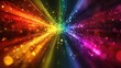© PikePicture - Abstract background showing bright light rays radiating a full color spectrum with sparkling glitter and motion blur, creating a dynamic, energetic explosion of colors
