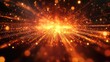 © PikePicture - Golden particles generating a bright burst of light and radiating streams of energy, forming a vivid abstract background with sparkling bokeh effects and a festive, celebratory visual