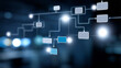 © Anastasiia Havelia - Business process optimization workflow visualization, heavily defocused corporate background, efficiency improvement representation, systematic advancement concept, operational exc