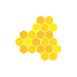 © Hello  - Honeycomb bee icon on white background. honeycomb icon for your web site design, logo, app, UI. flat style. honey comb sign. Vector Illustration .