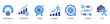 © Arjuna - Productivity and performance web banner icon vector illustration for operational improvement with performance, productivity, iteration, increase, on-time work, and target icons.