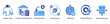 © Arjuna - Operations and supply chain web banner icon vector illustration for efficient production with supply chain, inventory management,manufacturing,maintenance, energy efficiency, and waste reduction icon.