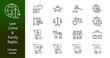 © Mariia Lov - Law and justice line icon set illustrating legal procedures, court system, crime and family rights. Editable stroke.