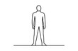 © 4Max - Minimalist outline of standing man on white background