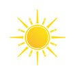 © Liudmyla - Golden Sun Radiating Warmth Bright Yellow Solar Icon Summer Season Heat Energy