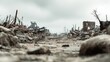 © suus - Devastated city remains after a destructive disaster, a poignant scene