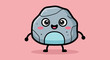 © sayuran - Cute cartoon rock character with happy smiling face and tiny arms.