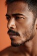 © Laviender - Masculine Side Profile of Indian Man with Beard, Contemporary Beauty Aesthetic