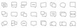© Shekhar438 - Speech bubble line icon set. Message, chat, dialogue icons. Chat bubble, talk bubble sign. Cloud speech bubbles collection. Talk bubbles with editable stroke.