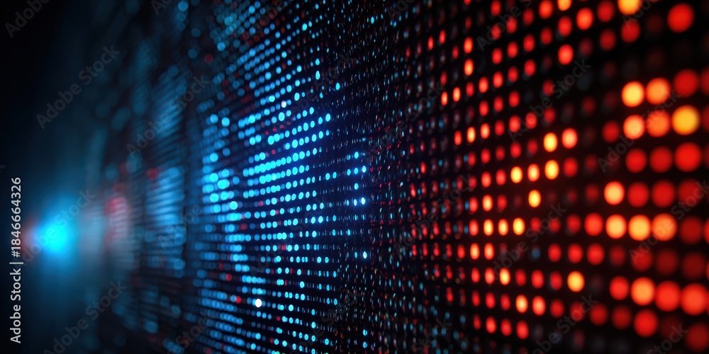 LED screen surface point display background light, TV pixel pattern screen and video wall, TV background