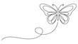 © Mushtaq - minimal continuous line butterfly illustration symbolizing freedom, nature beauty, transformation and elegant simplicity concept