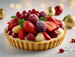 © Atlantis - Festive fruit tart featuring berries and christmas decorations