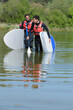 © auremar - two windsurfers talking before training