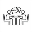 © Nila - meeting icons. simple line vector illustration