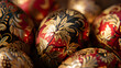 © Svetlana - Exquisite close up of hand painted ornamental eggs for easter decoration and display