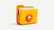 © KohXD - A bright yellow portable music player emblematic of document icons and labels in financial department contexts and concepts