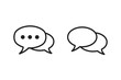 © fr_119 - Minimalist black speech bubble icons