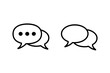 © fr_119 - Minimalist black speech bubble icons