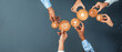 © InfiniteFlow - A diverse business team collaborates, aligning gears representing their goals and achievements. The modern office setting emphasizes teamwork and strategic planning. Amity