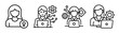 © IsratJahan - A collection of linear icons representing female professionals in technology and engineering roles